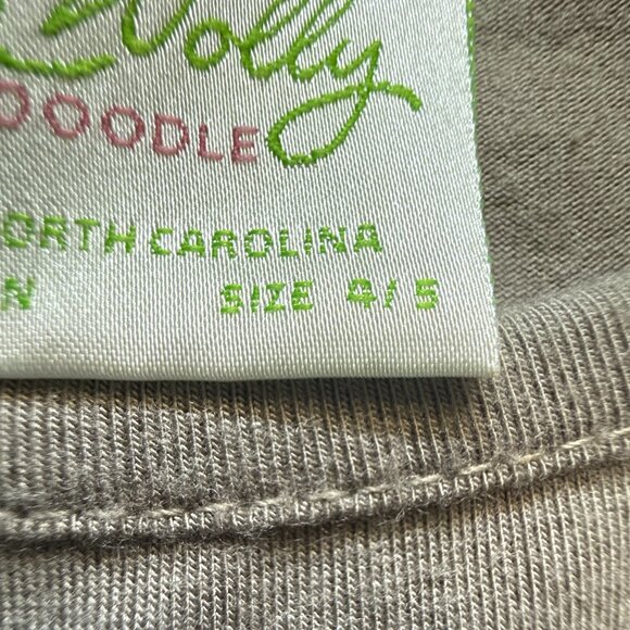 Lolly Wolly Doodle Mom and Me Dress Gray and Mustard Girl's 4/5 - Picture 3 of 7